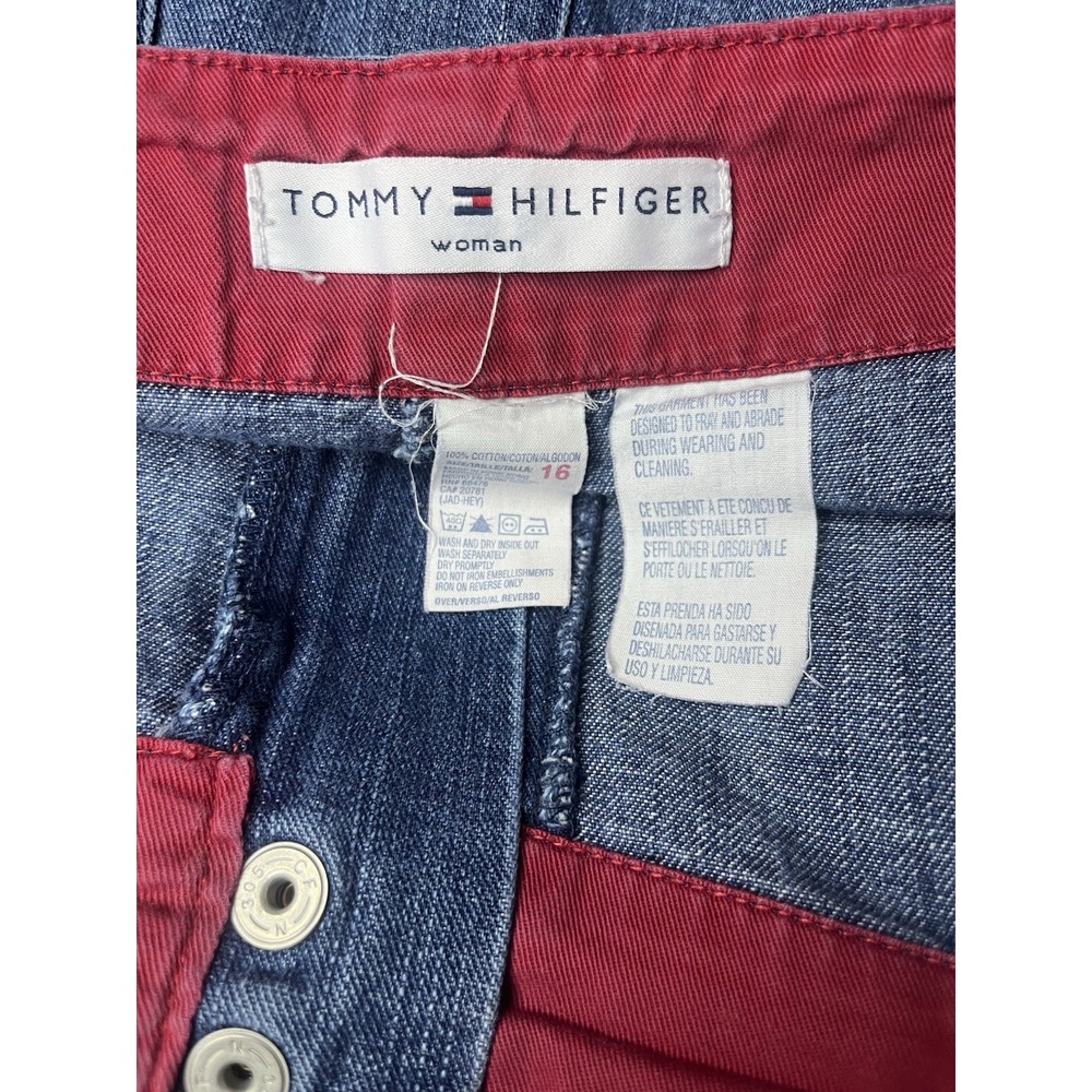 Vintage Tommy Hilfiger Women's Denim Skirt Size 16 - Picture 4 of 4